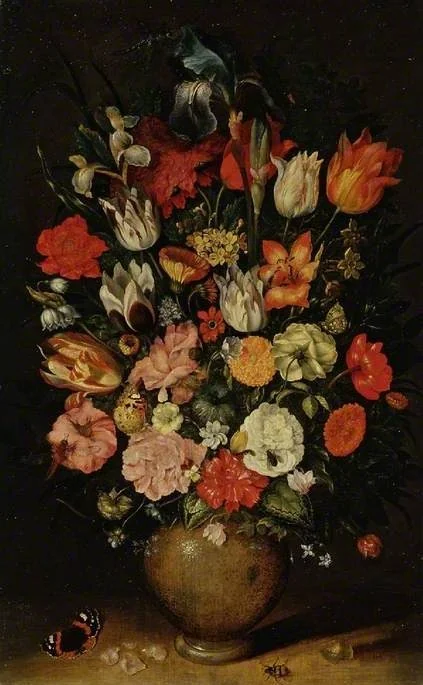 A vase of flowers, detail