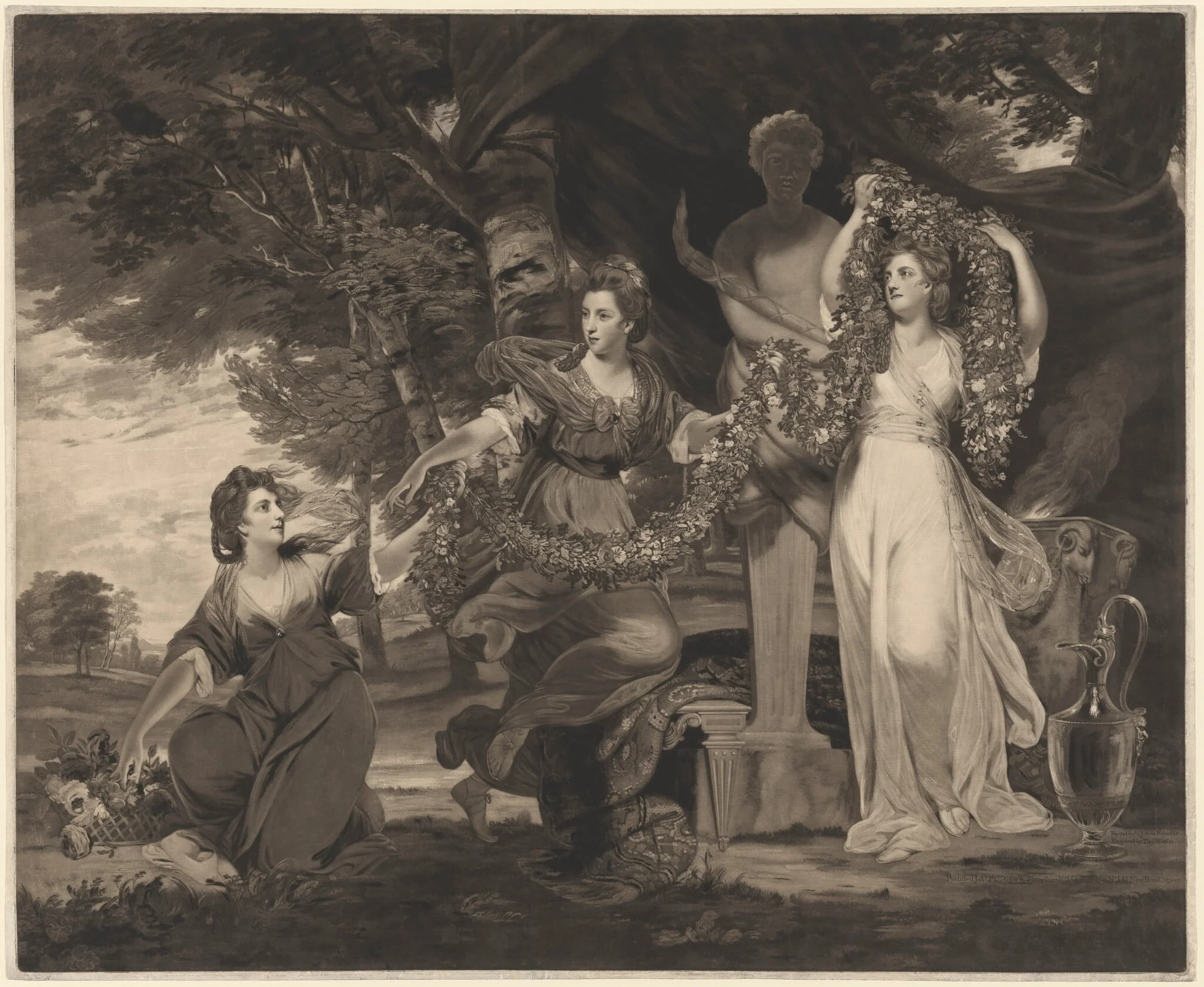 A Sacrifice to Hymen (Three Daughters of Sir William Montgomery), detail