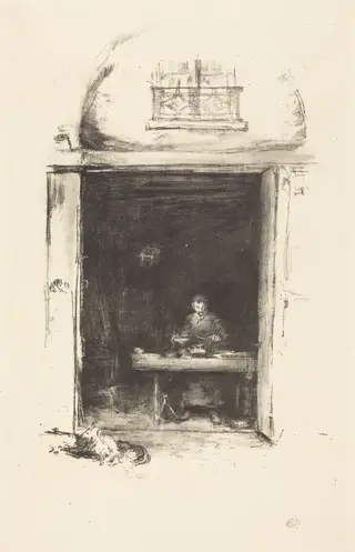 The Smith, Passage du Dragon, by James McNeill Whistler, ink, 1894