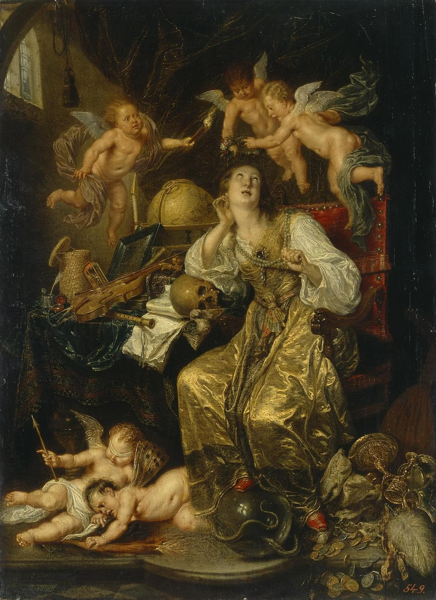 Allegory of Prudence Triumphing Over Vanity (Allegory of Faith), detail