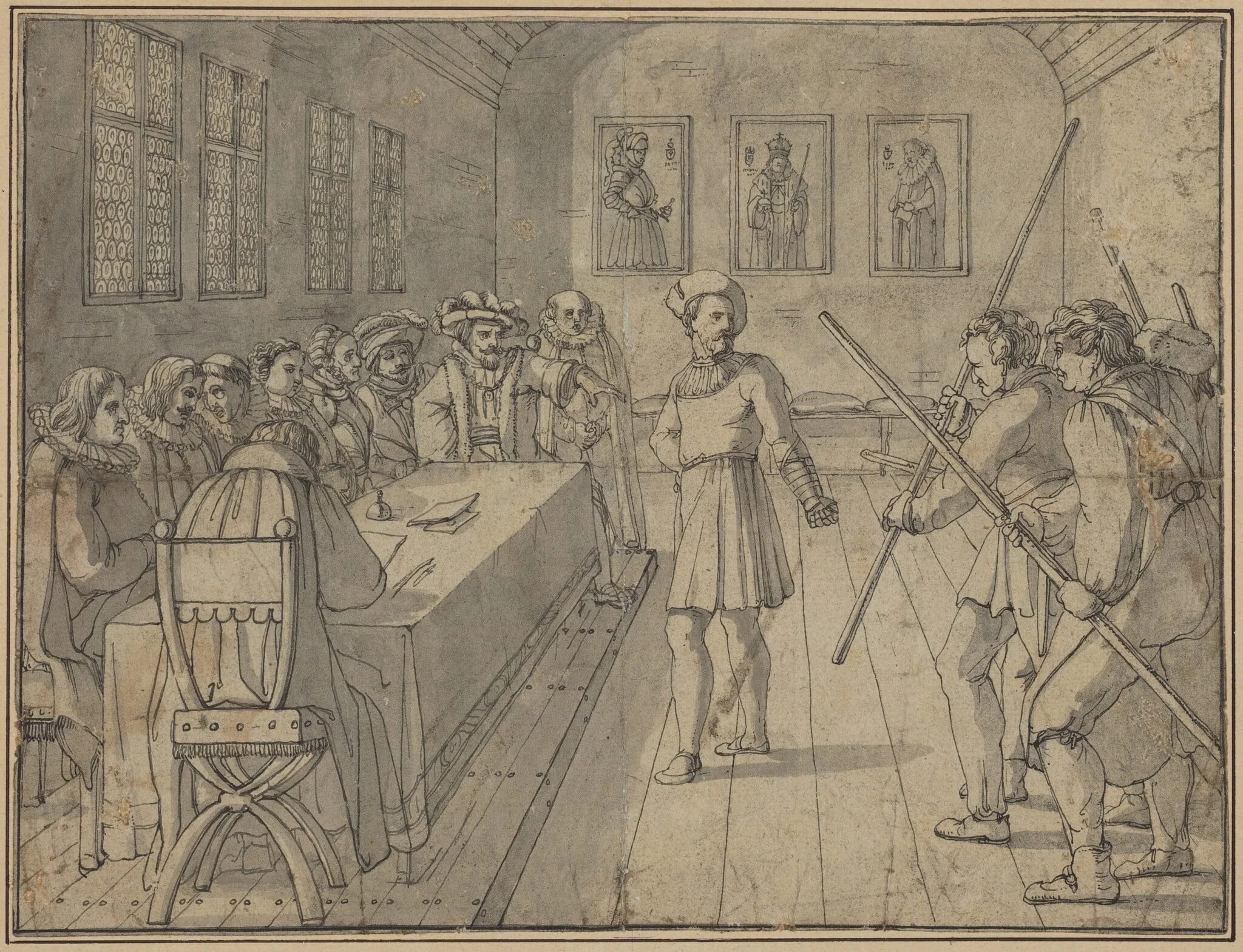 Scene from Act IV from Goethe's "Gotz von Berlichingen", detail