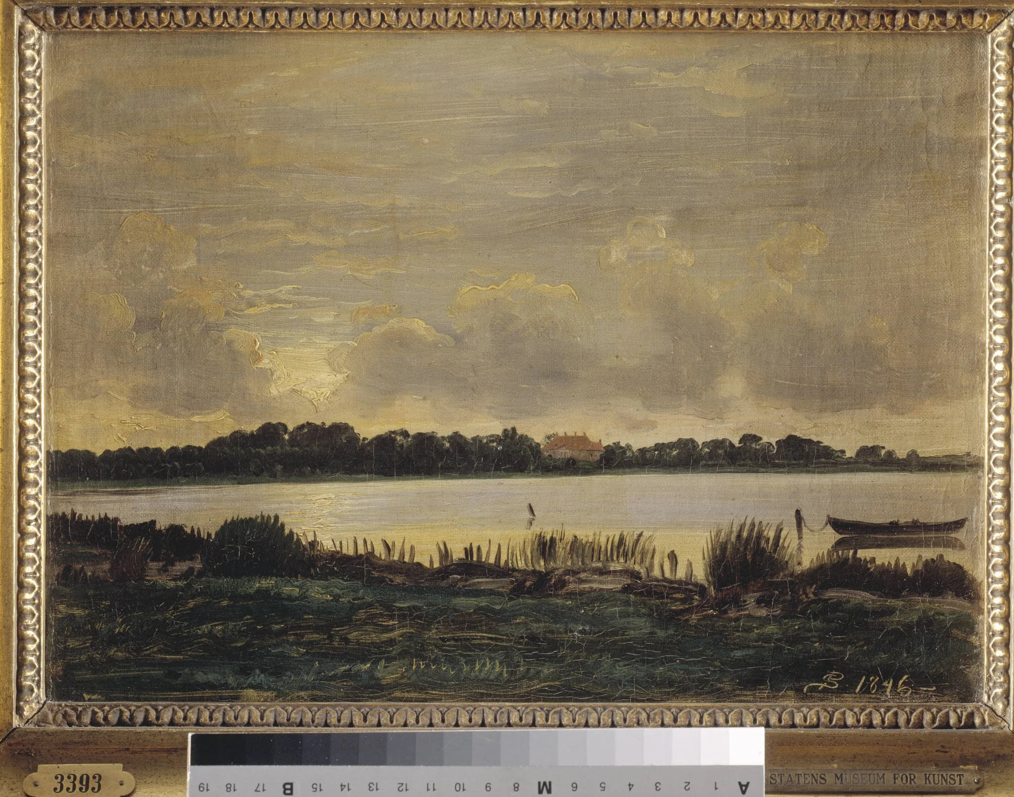 View Across Præstø Fiord towards the manor of Nysø, detail