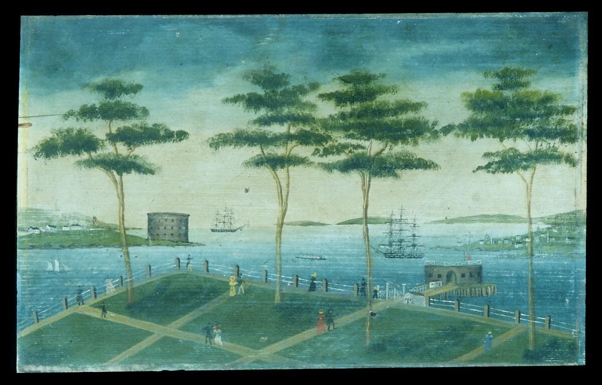 View of the Battery, New York, detail