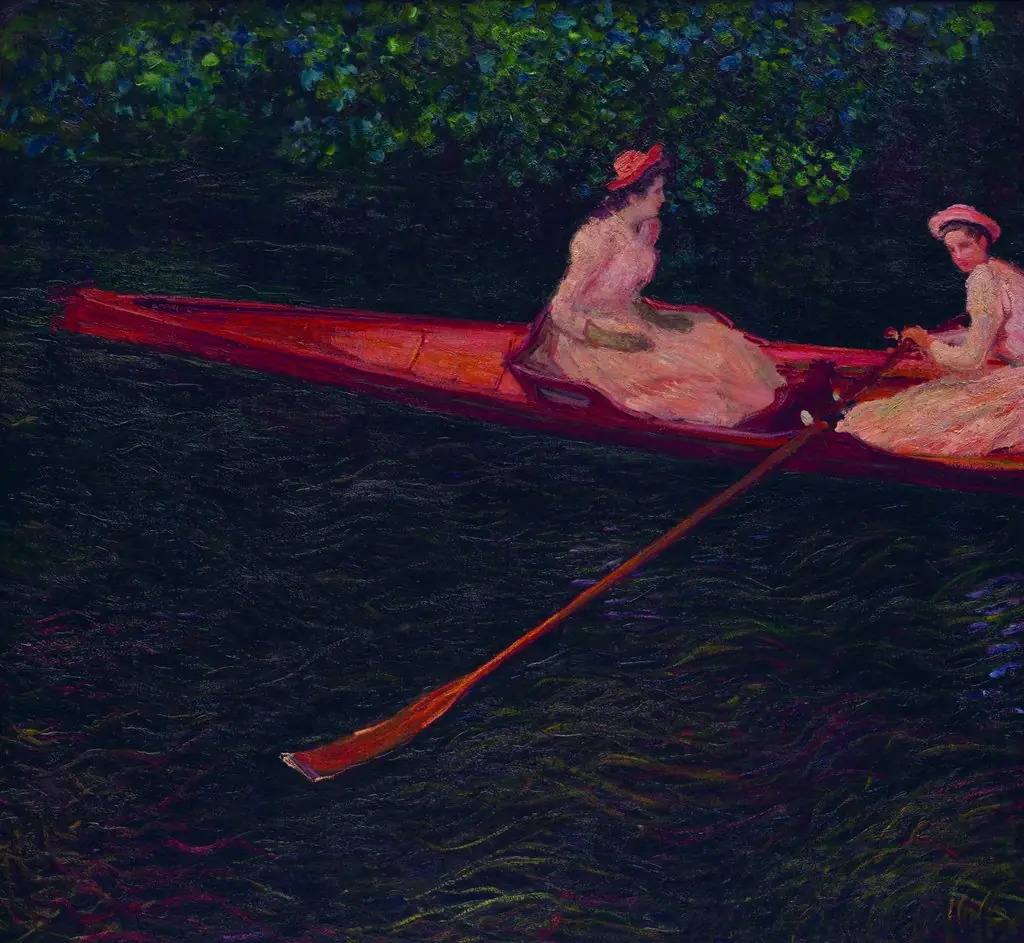 Boating on the River Epte, by Claude Monet, oil, 1896