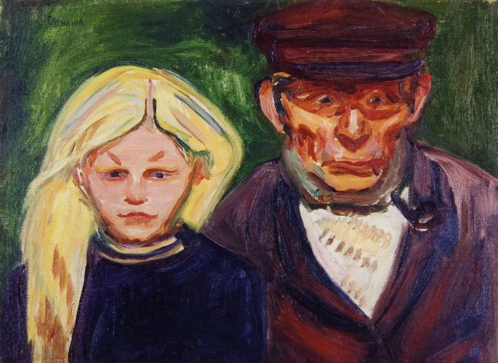 Old Fisherman and his Daughter, detail