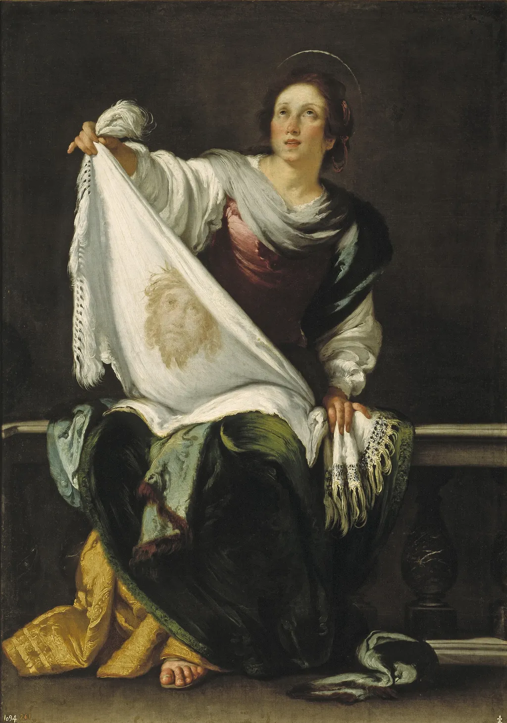 Saint Veronica, by Bernardo Strozzi, oil, 1620
