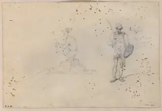 Two drawings of Indian figures, by George Chinnery, 16