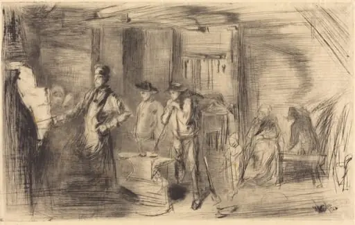 The Forge, by James McNeill Whistler, ink, 1861