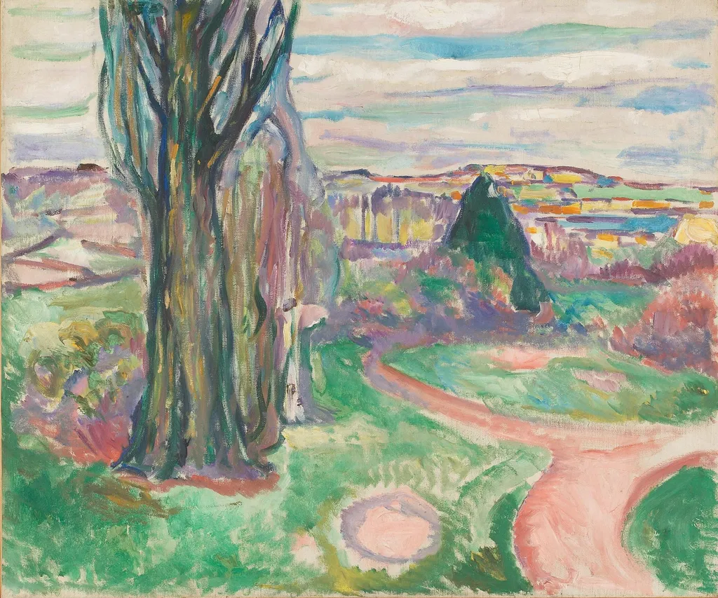 From Jeløya, by Edvard Munch, oil, 1913