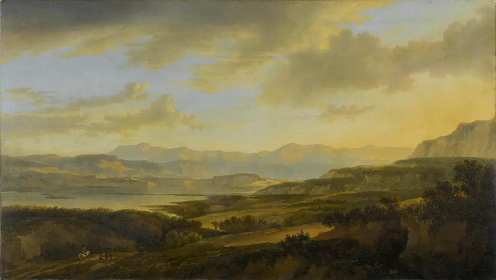 The Lake of Zurich, by Jan Hackaert, oil, 1660