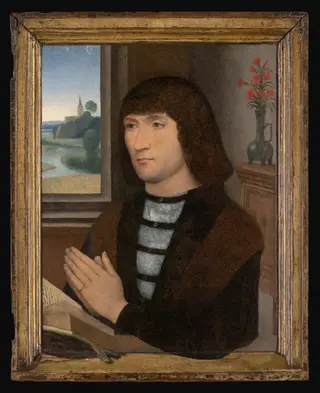 Portrait of a Man in Prayer, by Hans Memling, unspecified, 1493