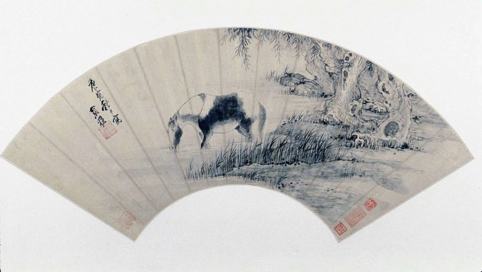 Horse Drinking in a River, detail
