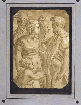 Drawing from the Ionides Album, by Parmigianino