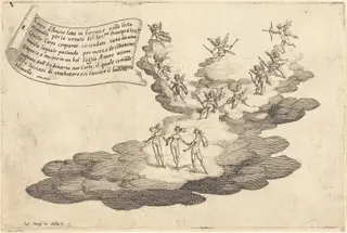 The Float of Love, by Jacques Callot, ink, 1616