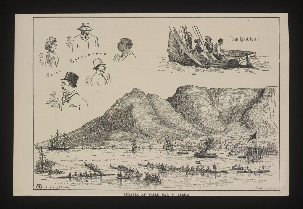 Regatta at Table Bay, S. Africa, by D Edwards, 1850