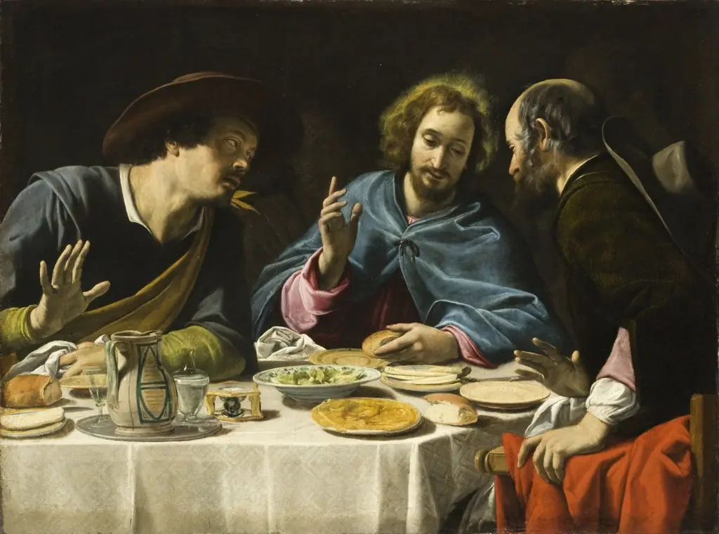 The Supper at Emmaus, by Filippo Tarchiani, oil, 1625
