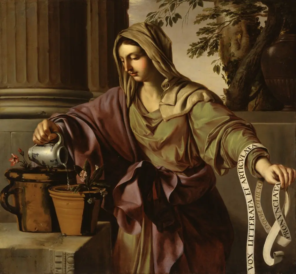Allegory of Grammar, by Laurent de La Hyre, oil, 1650