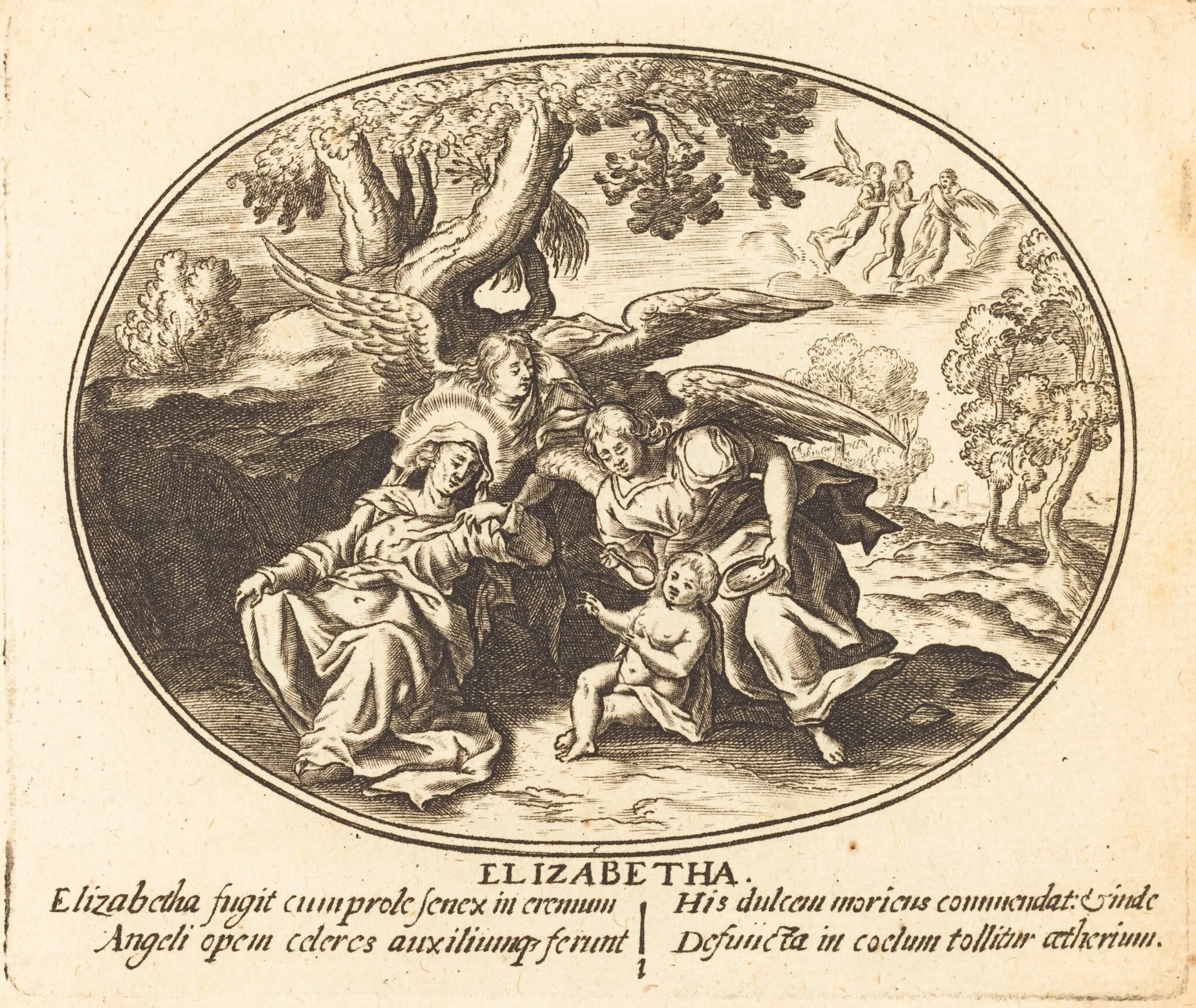 The Flight of Saint Elizabeth with the Infant Saint John, detail