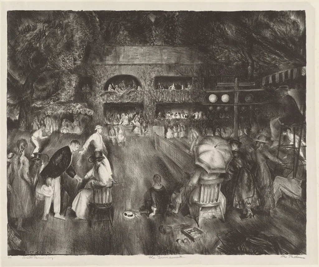 The Tournament, by George Bellows, ink, 1920
