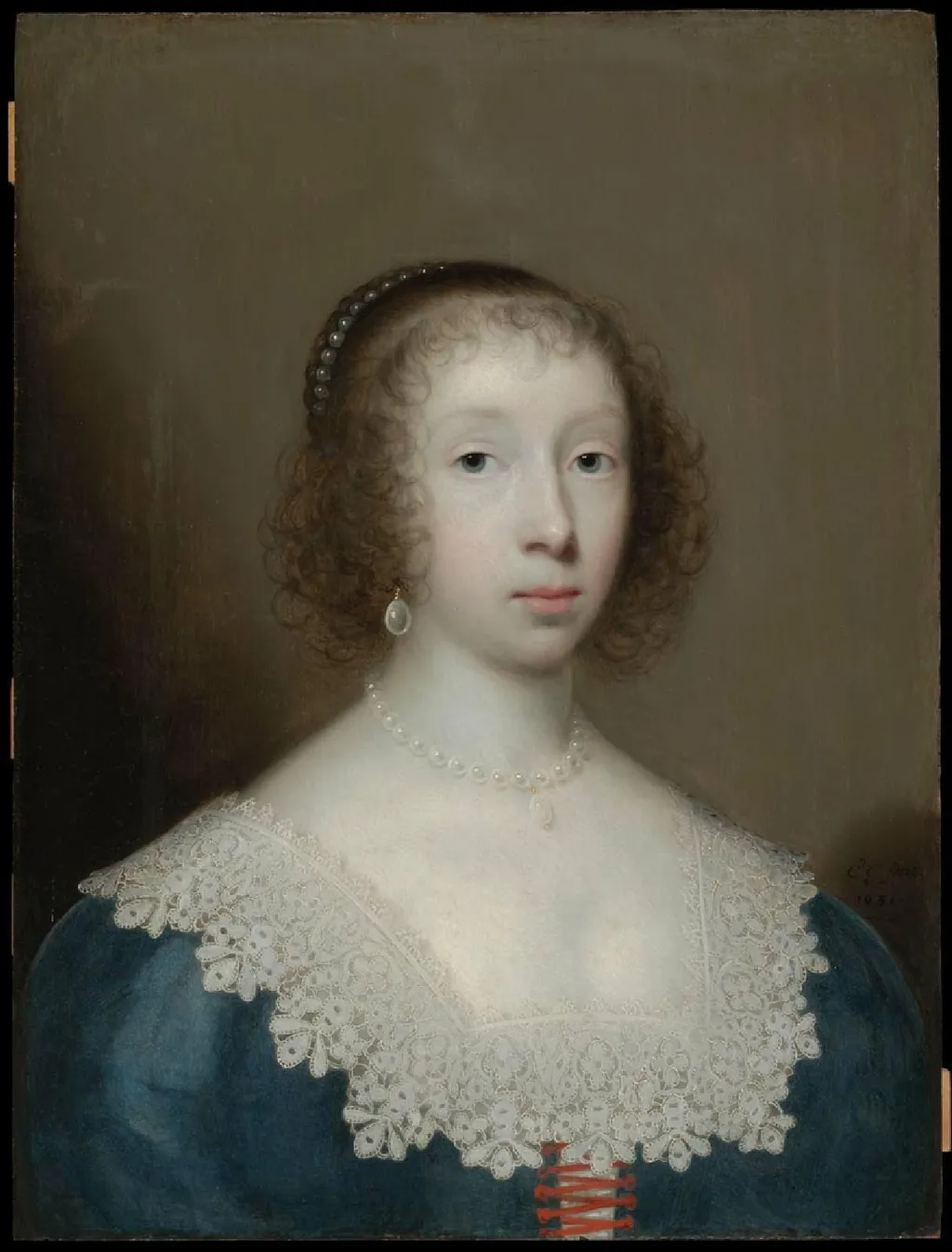 Portrait of a Woman, by Cornelis Janssens van Ceulen, oil, 1631