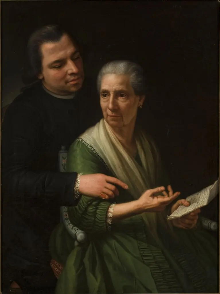 Portrait of Marcello Bacciarelli’s mother and brother, by Marcello Bacciarelli, oil, 1781