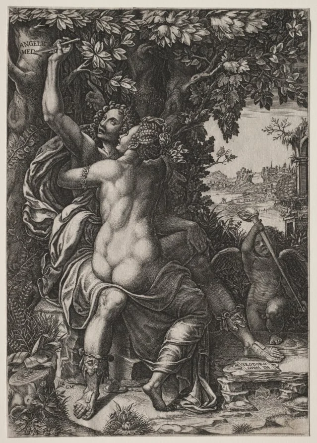Angelica and Medoro, detail