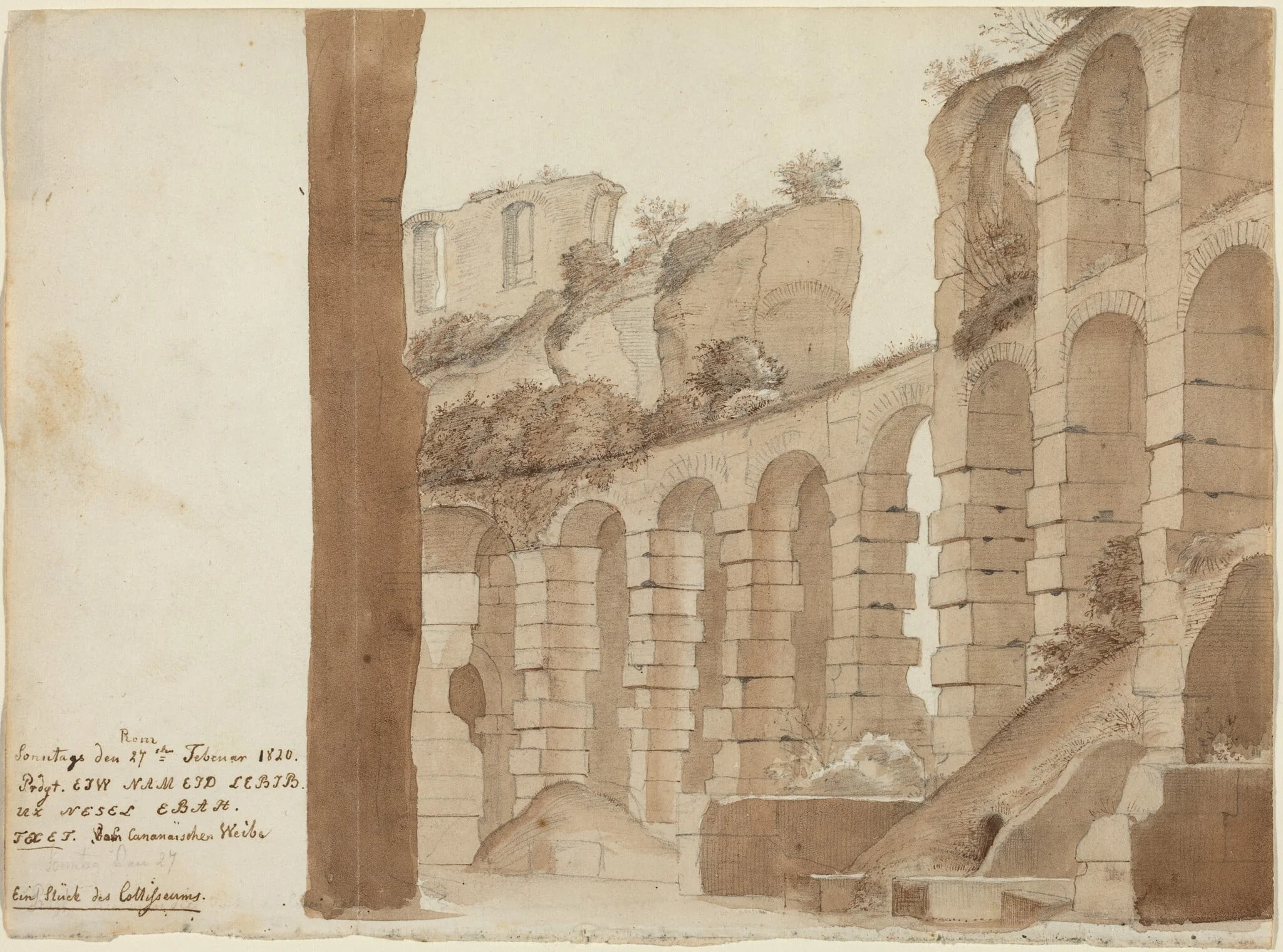 A Corner of the Colosseum, detail