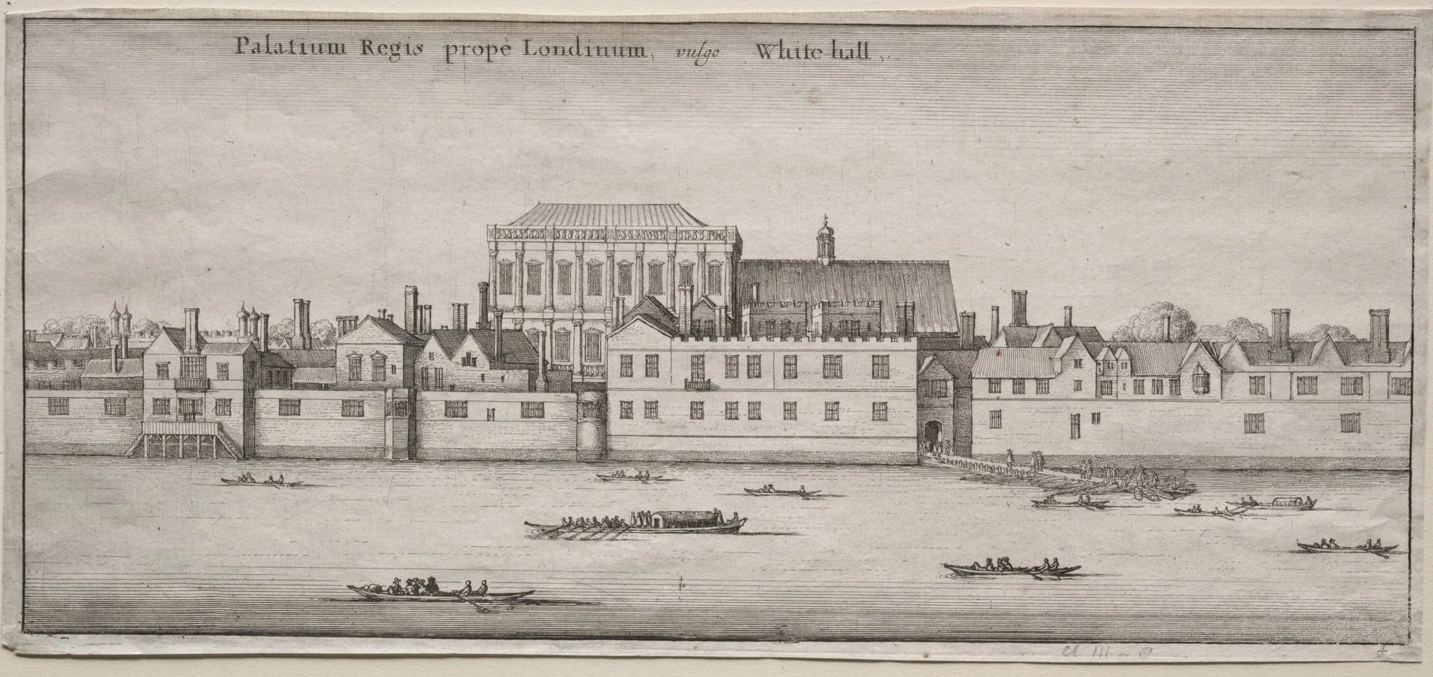 Views of London: Whitehall from the River, detail