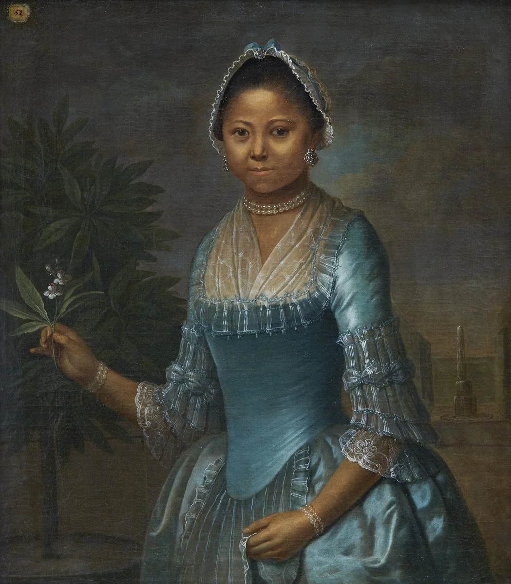 Portrait of Eleonora Susette, detail