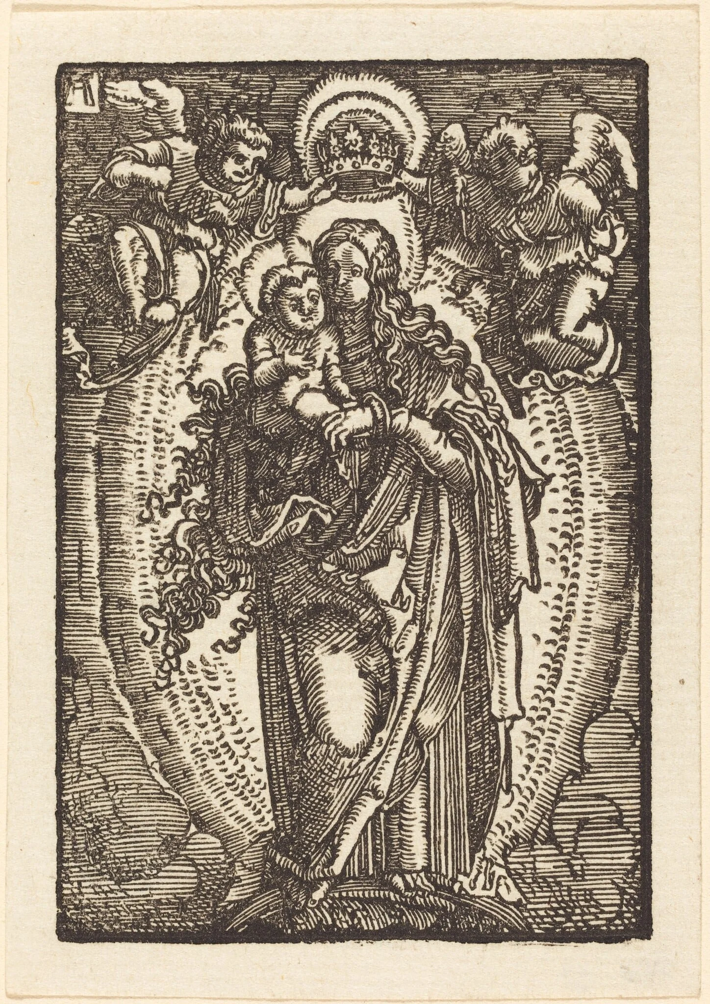 The Virgin and Child on a Crescent, detail
