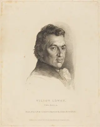 Wilson Lowry, by William Blake, ink, 1825