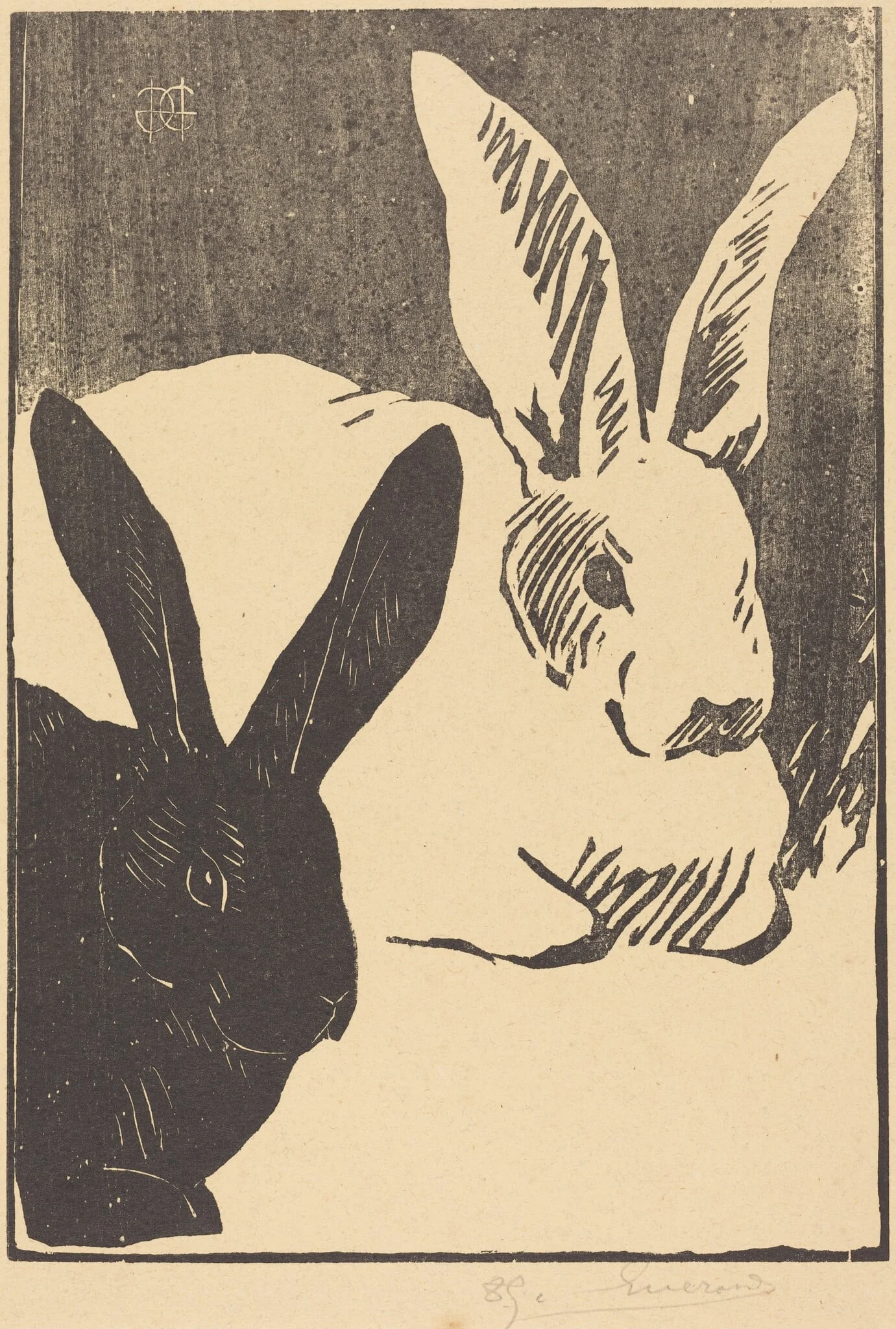 Rabbits (Les Lapins), detail