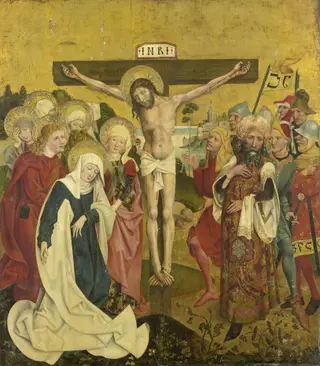 Crucifixion, by Sigmund Gleismüller, oil, 1500