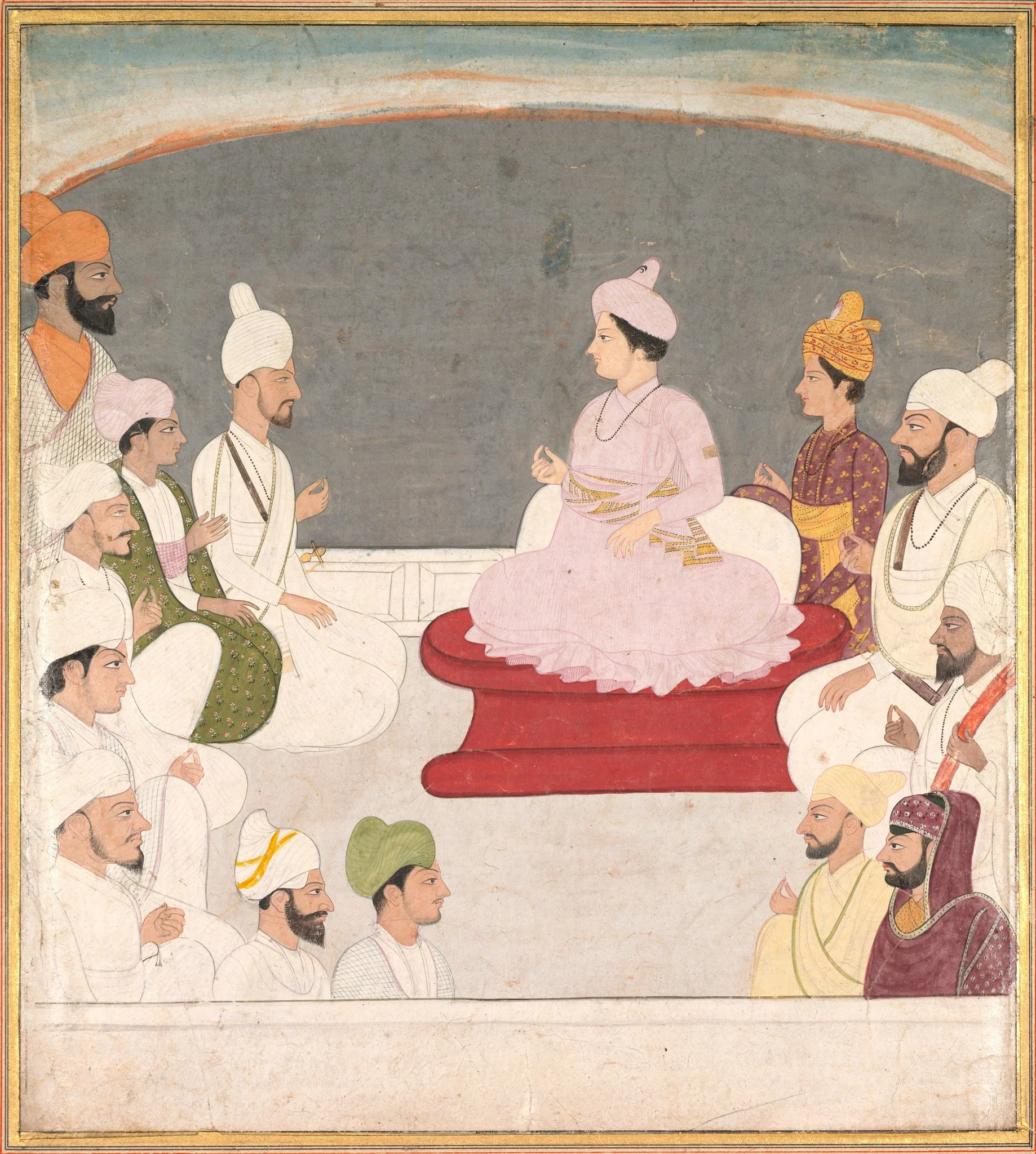 Raja Sansar Chand of Kangra and Courtiers, detail