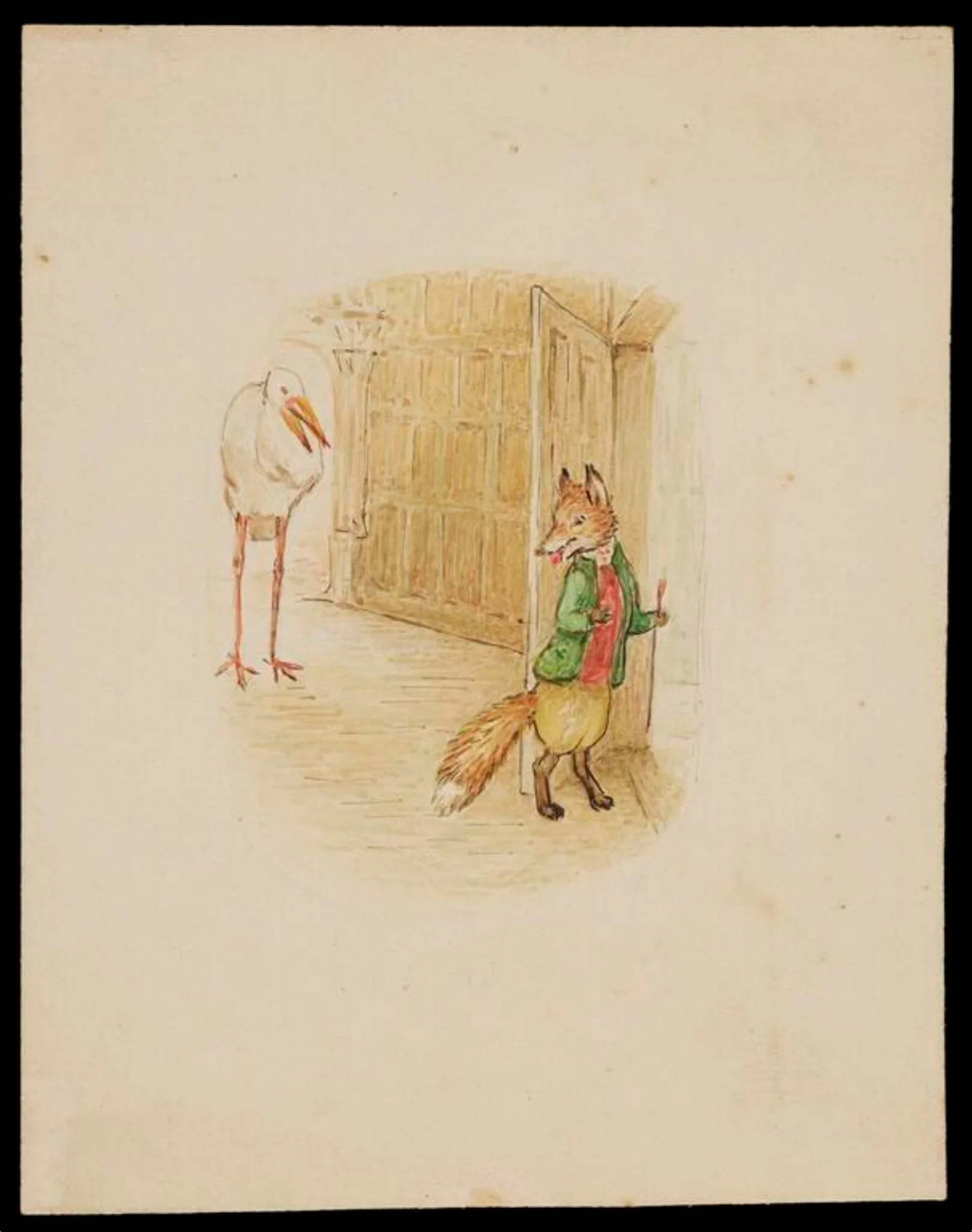 The fox taking leave of the stork, detail