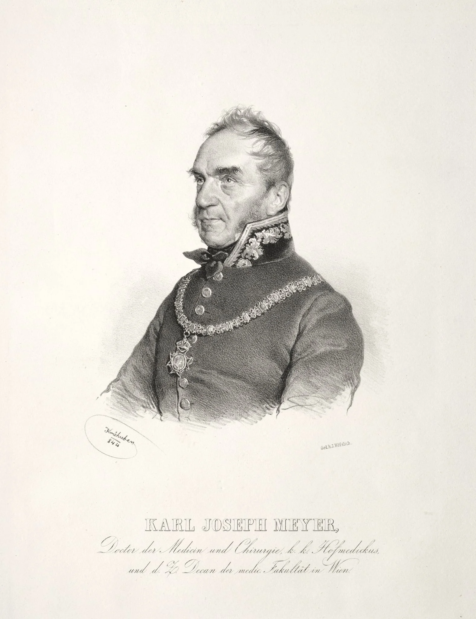 Portrait of Dr. Karl Joseph Meyer, detail