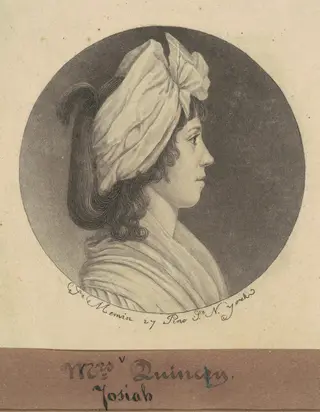 Eliza Susan Morton Quincy, by Charles B. J. Févret de Saint-Mémin, ink, 1797