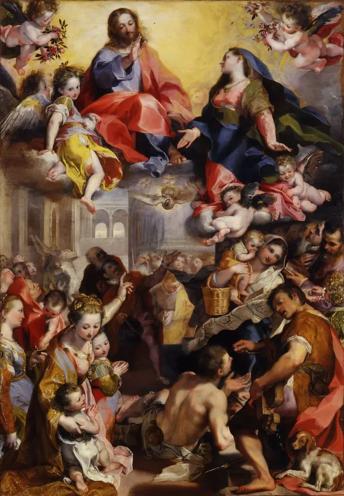 Madonna of the people, by Federico Barocci, oil, 1590