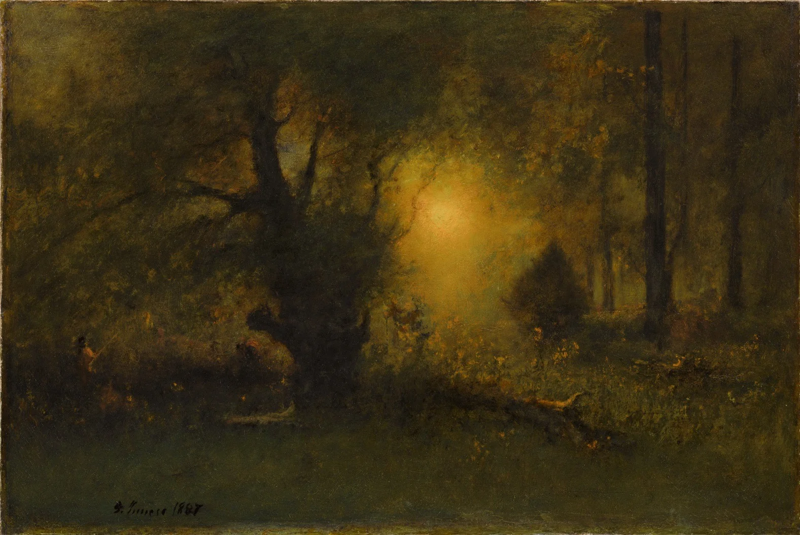 Sunrise in the Woods, detail