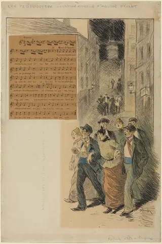 Les petits joyeux, by Théophile Alexandre Steinlen, ink, 1891