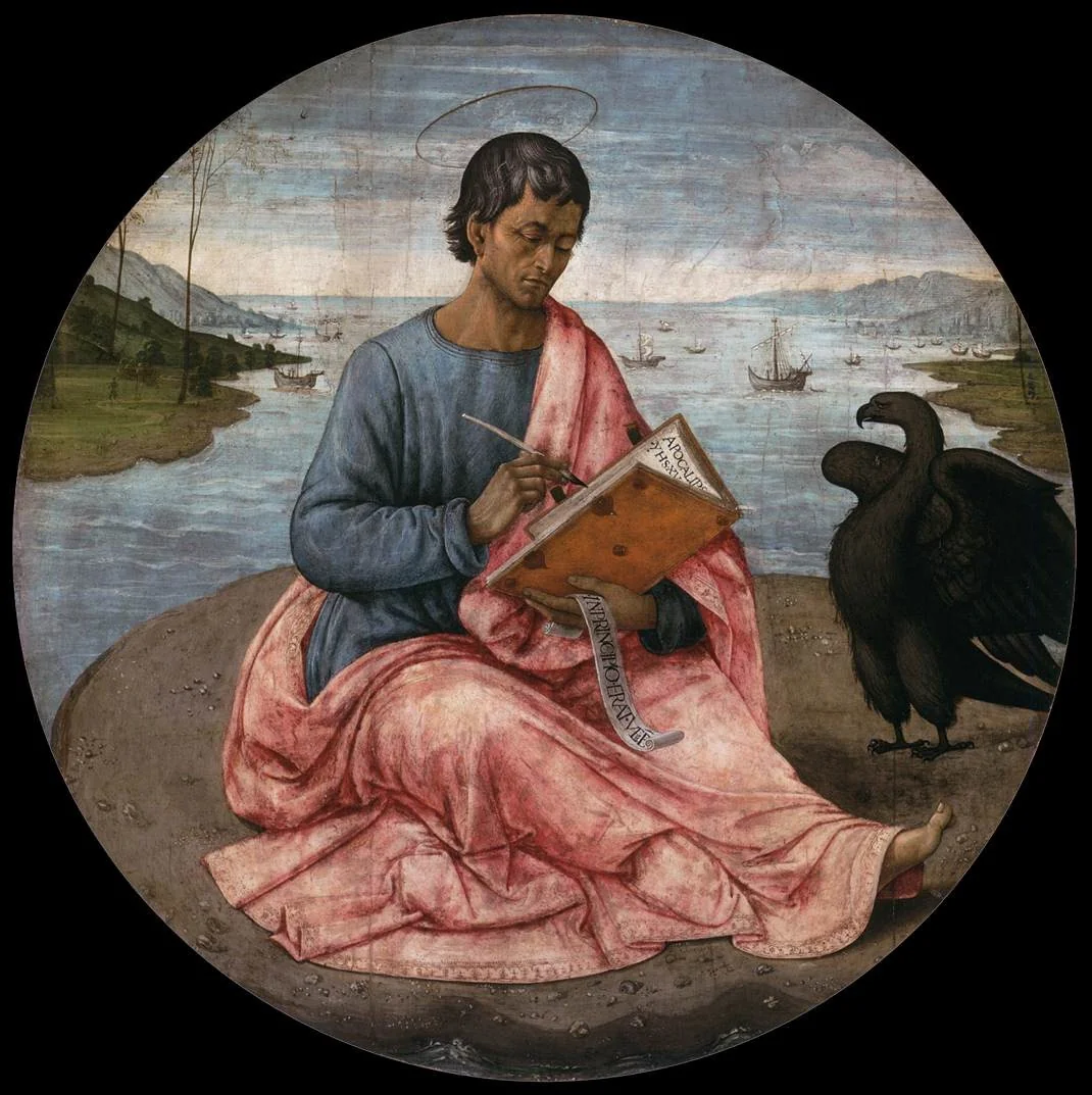 Saint John the Evangelist on the Island of Patmos, detail