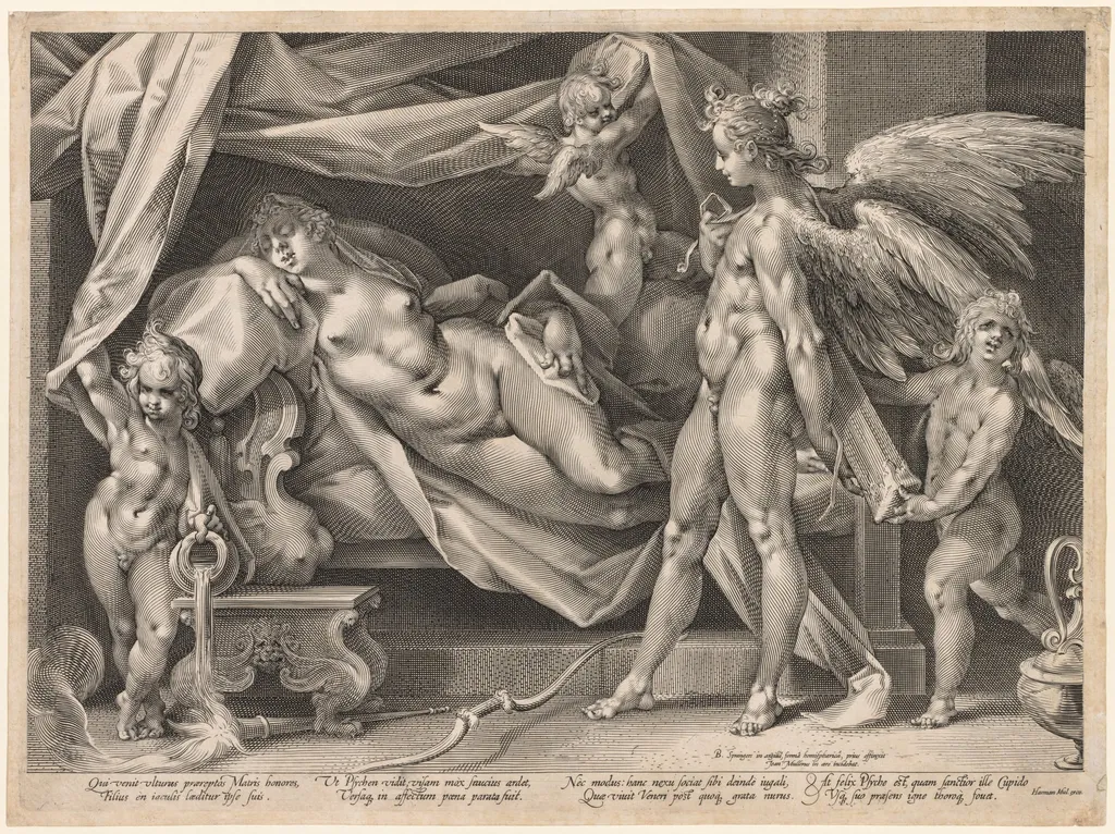 Cupid and Psyche, by Jan Muller, 1600