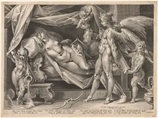 Cupid and Psyche, by Jan Muller, 1600