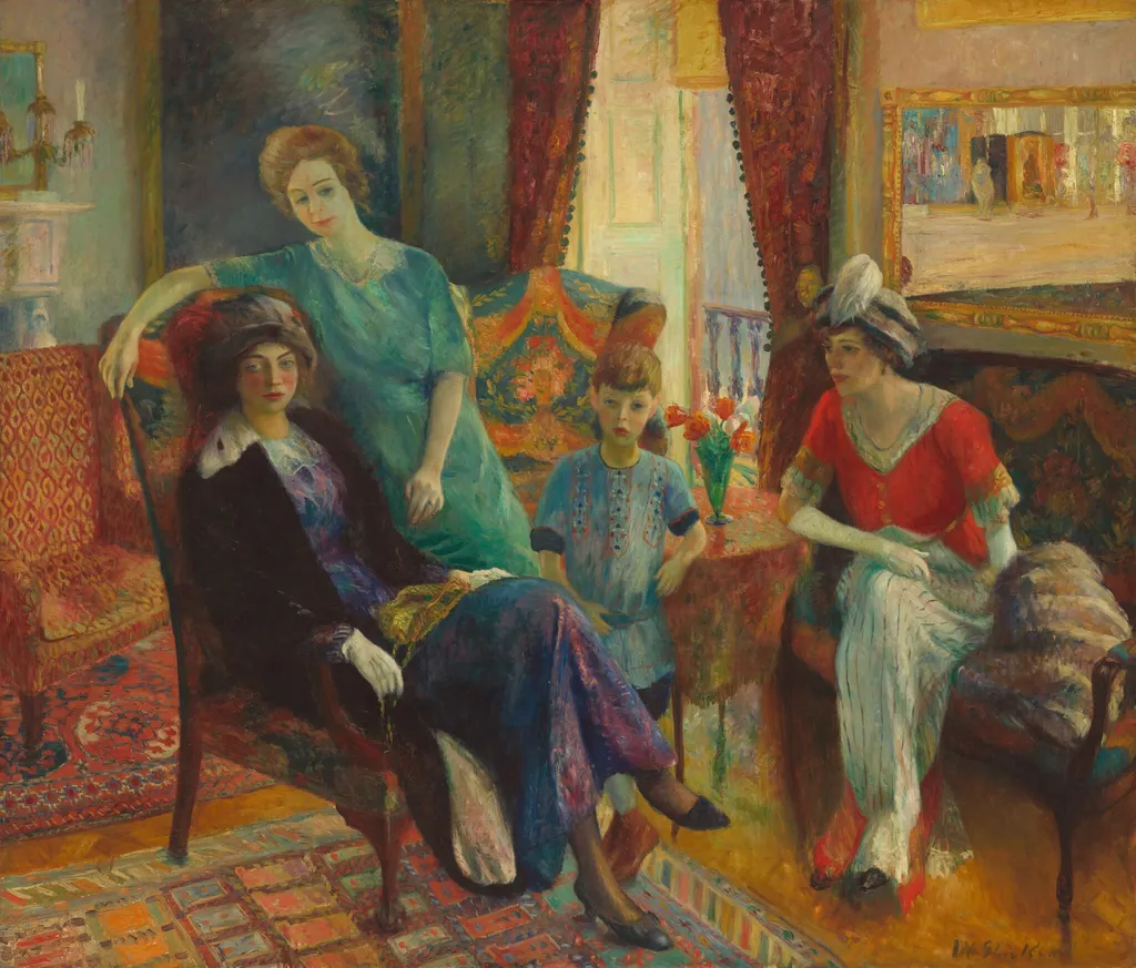 Family Group, by William Glackens, oil, 1910
