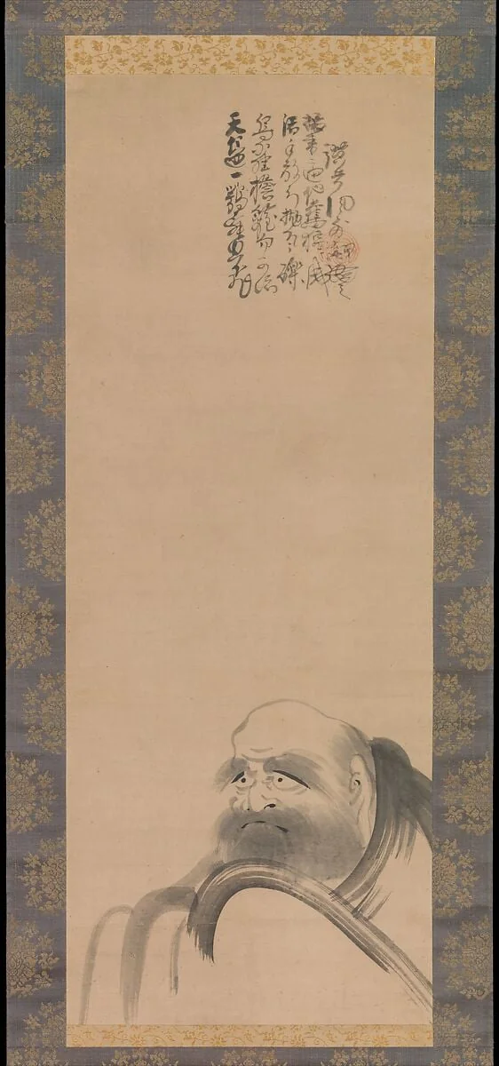 風外慧薫筆 達磨図|Portrait of Daruma, detail
