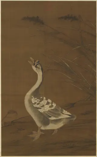 Reeds and Goose, by Cui Bai, unspecified, 1050