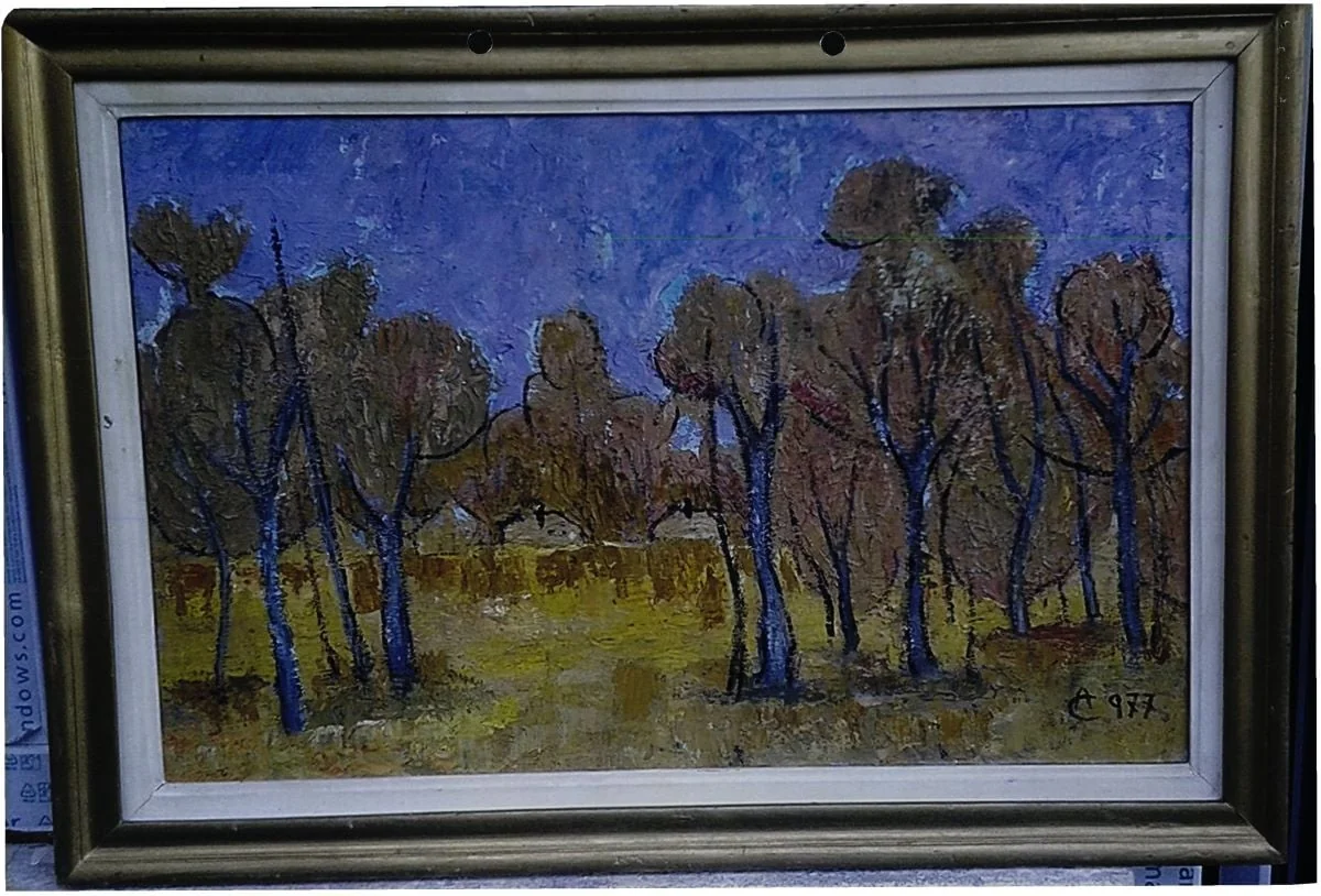 Pâlc de copaci în câmpie, detail