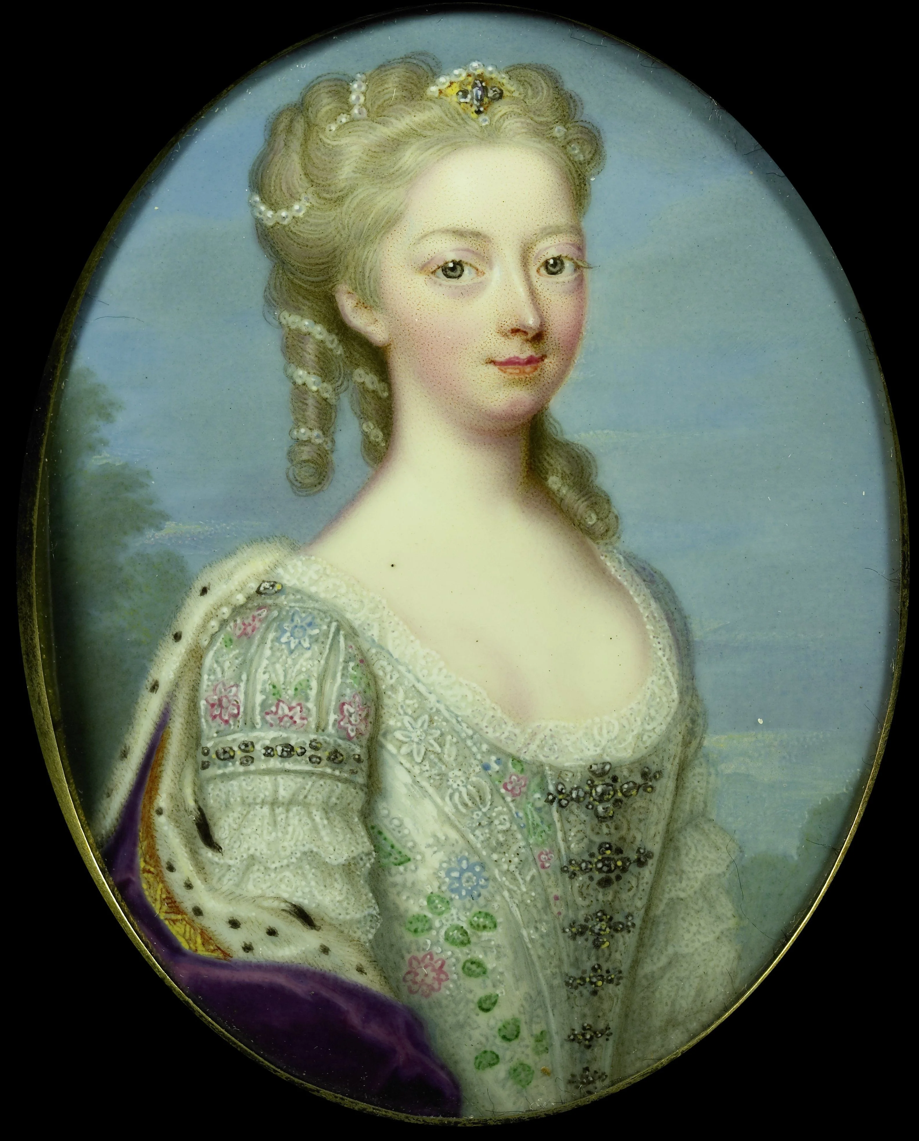 Portrait of Anna van Hannover (1709-1759), detail