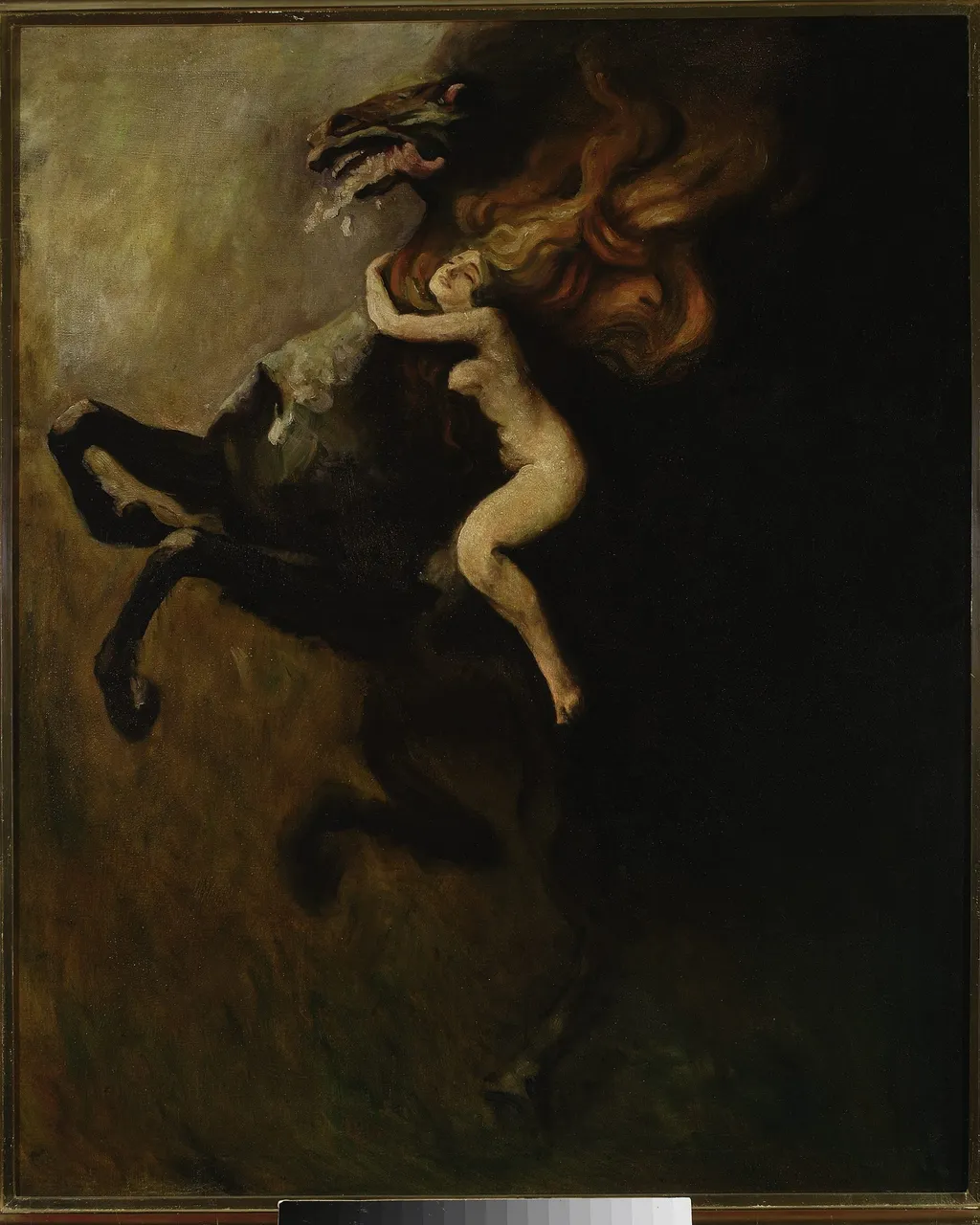 Frenzy, sketch, by Władysław Podkowiński, oil