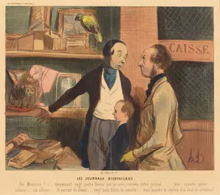 Les Journaux bienfaisans, by Honoré Daumier, ink, 1842